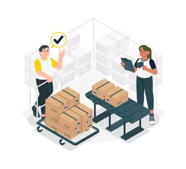 Once the merchandise is received in Texas, we break down the pallets, check the merchandise in, review your FBA plans, print FNSKU, master carton, and pallet labels.